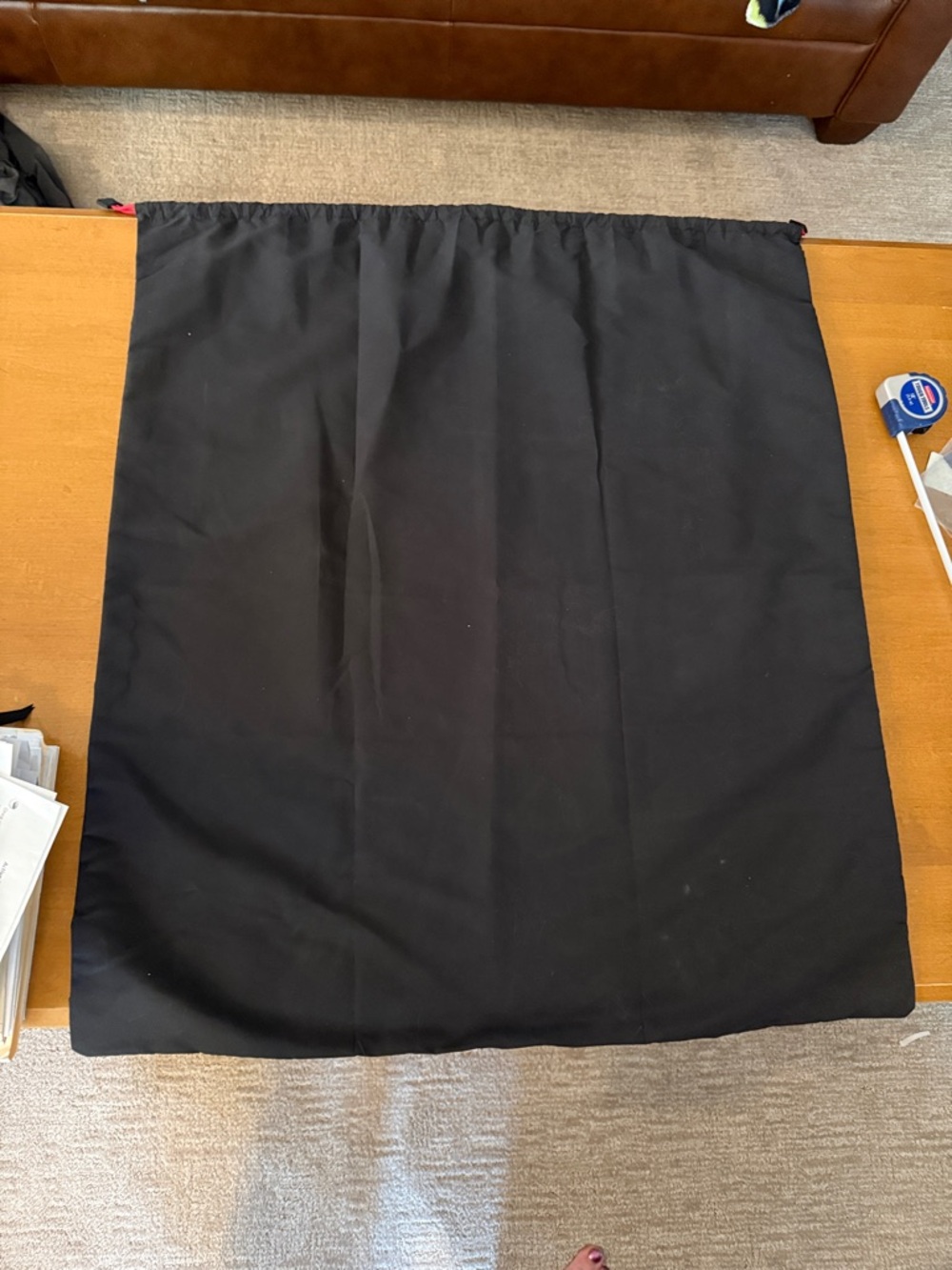 Tumi Black Drawstring fabric Storage Bag with Logo - Picture 2 of 2